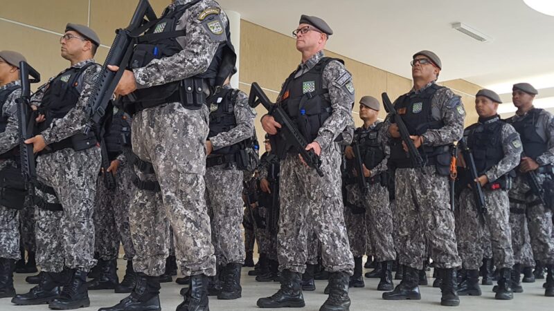 Helicópteros e policias do Ceará e da Paraíba reforçam segurança pública do RN