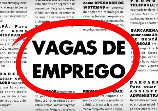 Subsecretaria do Trabalho da Sethas oferece hoje 30 vagas de empregos no Sine