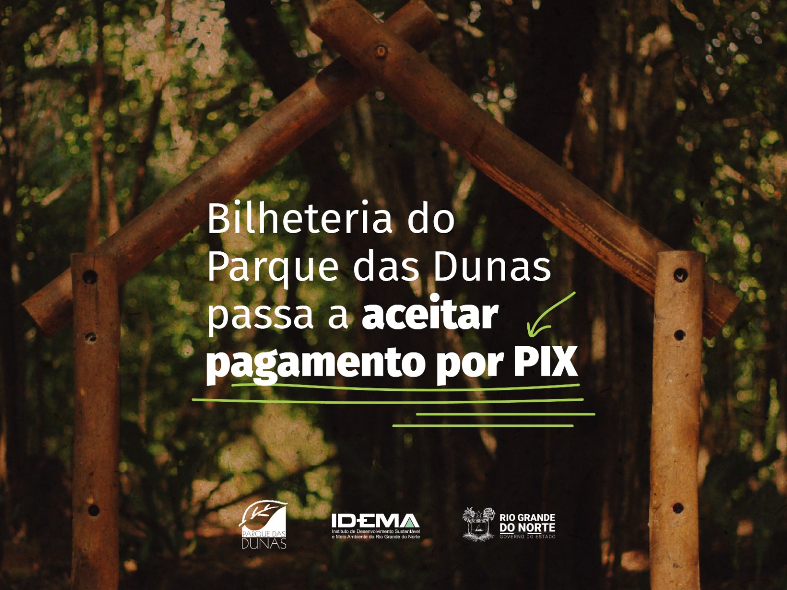 Bilheteria do Parque das Dunas passa a aceitar pagamento por PIX