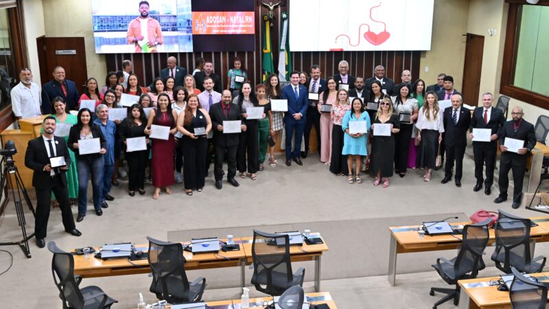 Doadores de sangue do RN são homenageados na Assembleia Legislativa