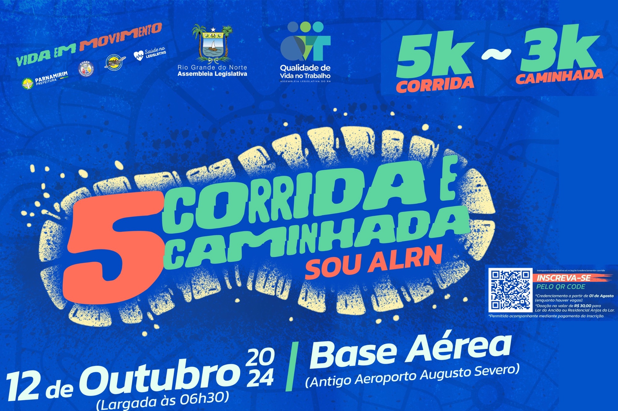 Inscrições abertas para a 5ª Corrida e Caminhada do Servidor da ALRN