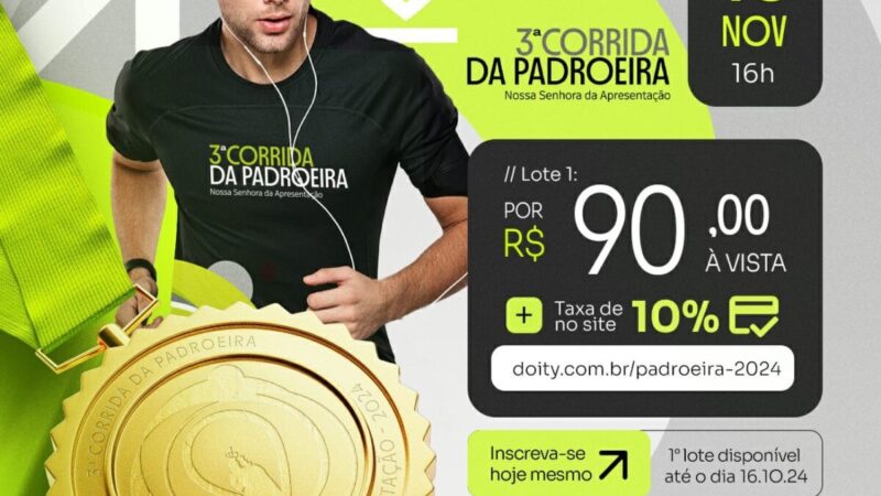 3ª Corrida da padroeira de Natal está com inscrições abertas; Saiba como participar